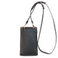 PRADA Shoulder Bag leather black logo saffiano Women Used Authentic