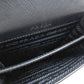 PRADA Shoulder Bag leather black logo saffiano Women Used Authentic