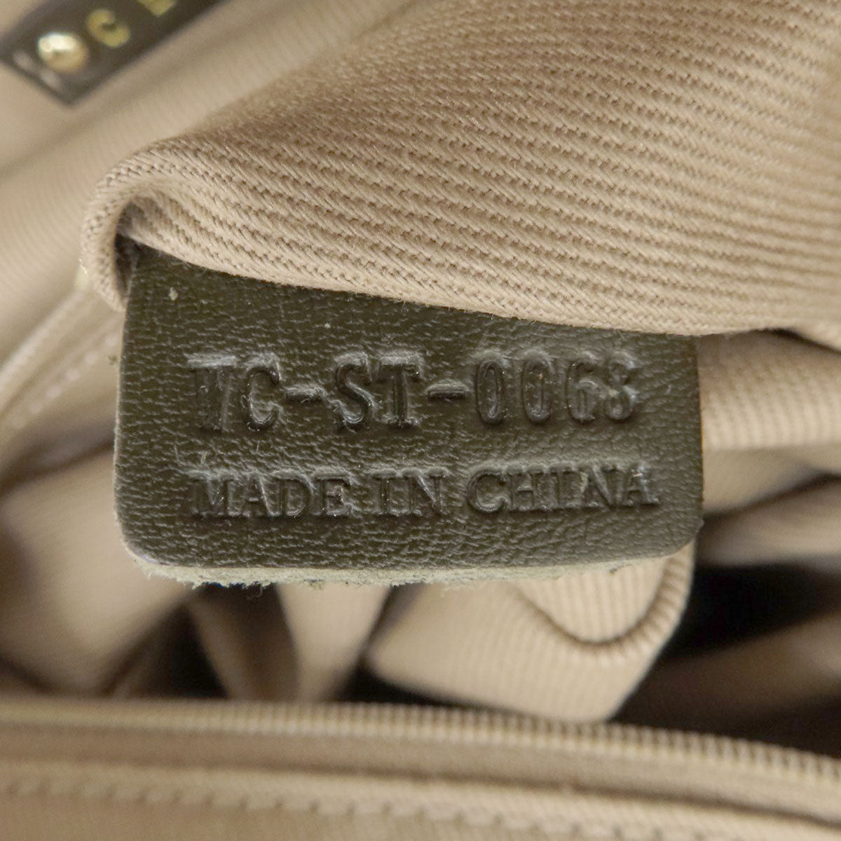 CELINE Tote Bag canvas beige Macadam Pattern Women Used Authentic