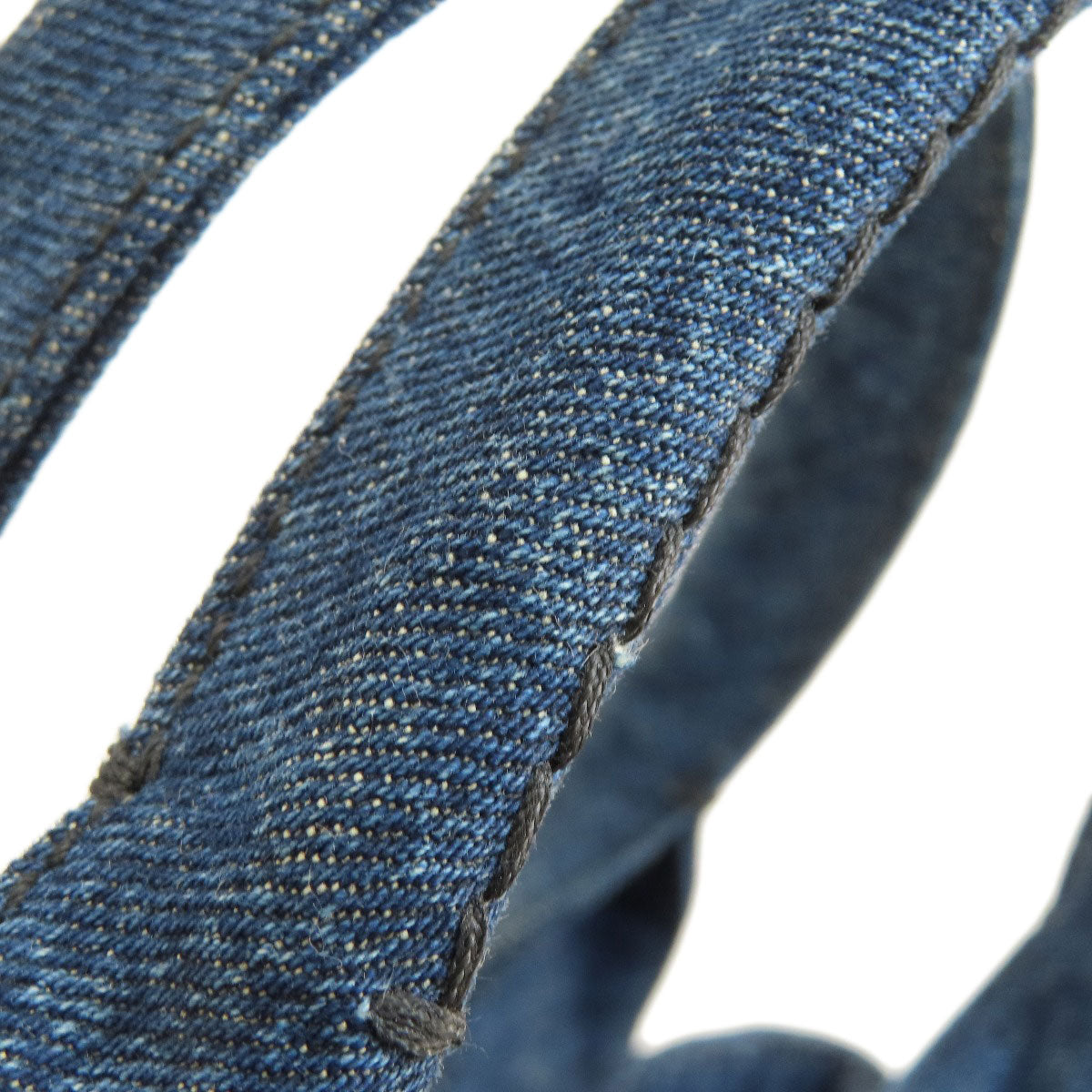 PRADA Tote Bag B1877B denim blue Canapa