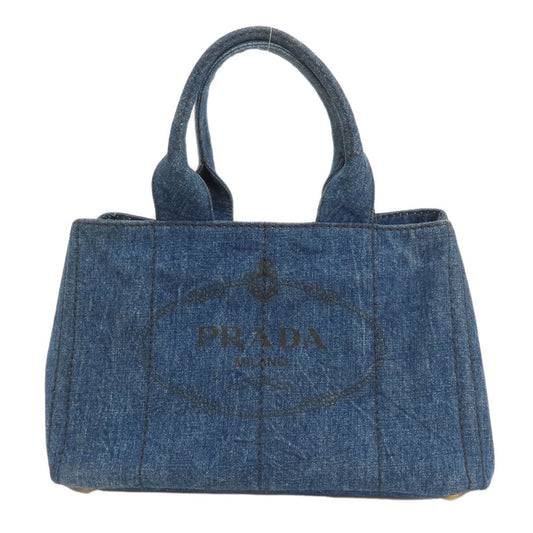 PRADA Tote Bag B1877B denim blue Canapa