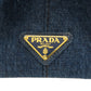 PRADA Tote Bag B1877B denim blue Canapa