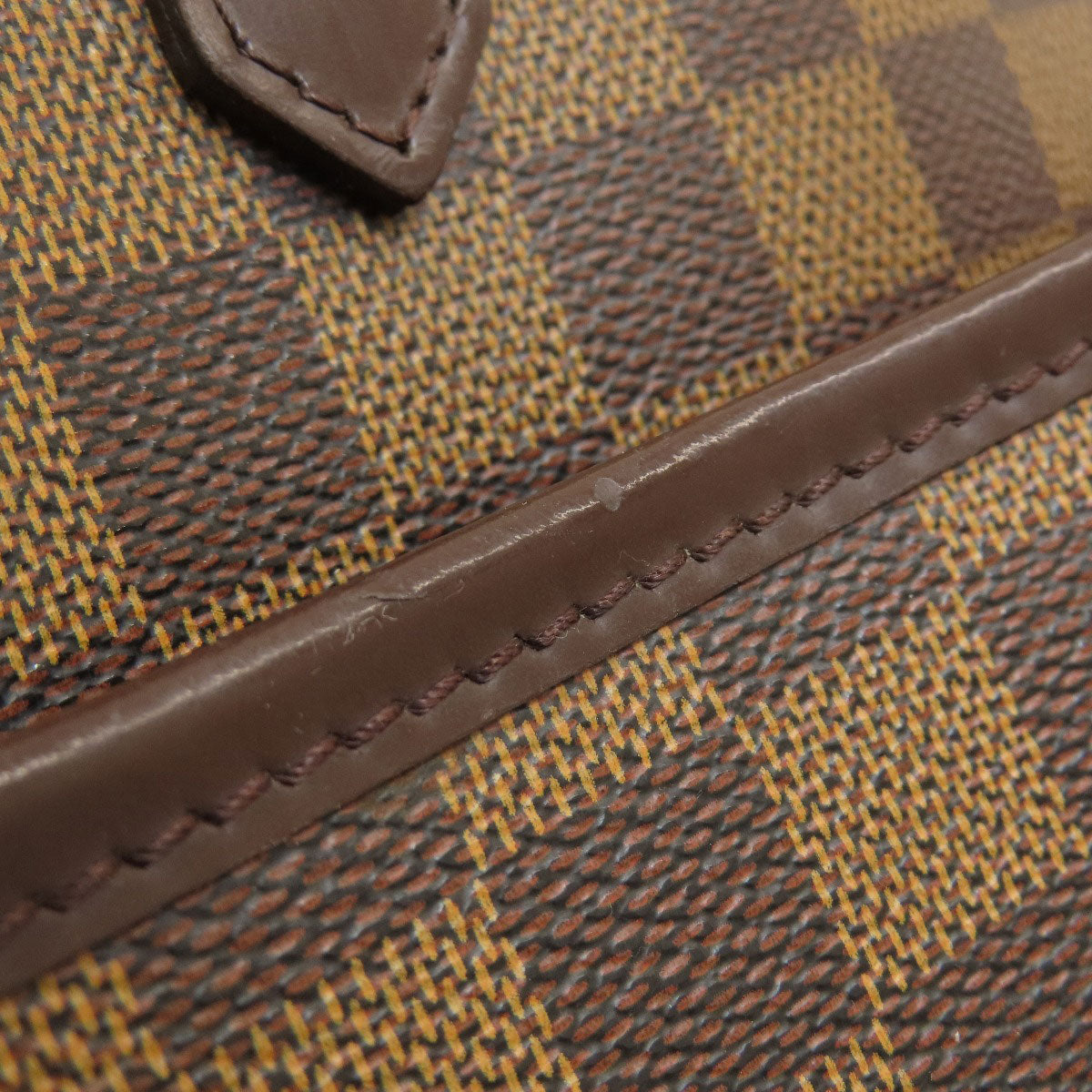 LOUIS VUITTON Handbag N51282 Damier canvas Brown Saria Horizontal Damier Ebene Women Used Authentic