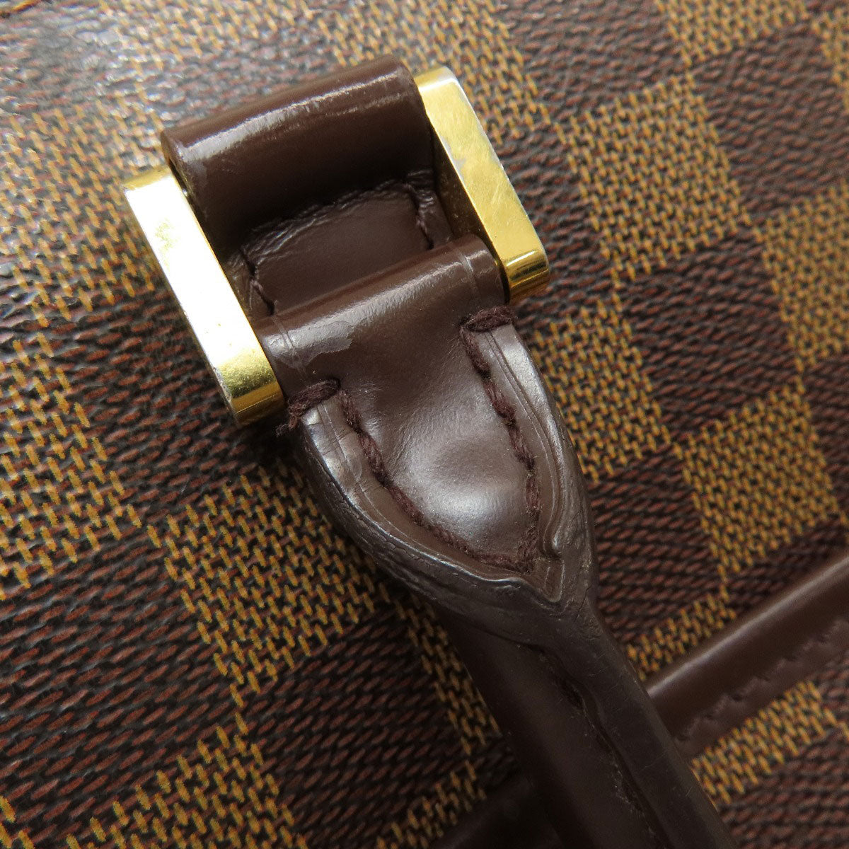 LOUIS VUITTON Handbag N51282 Damier canvas Brown Saria Horizontal Damier Ebene Women Used Authentic