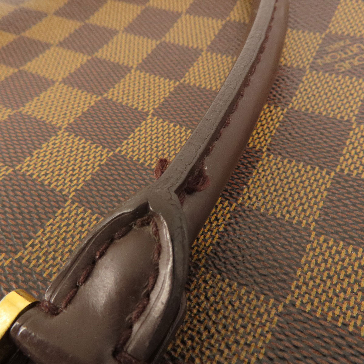 LOUIS VUITTON Handbag N51282 Damier canvas Brown Saria Horizontal Damier Ebene Women Used Authentic