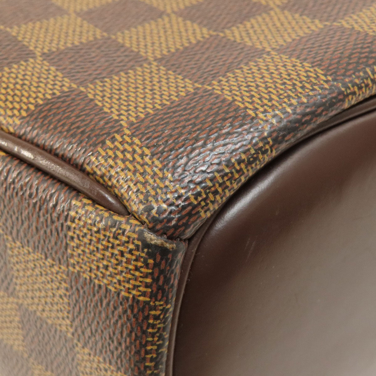 LOUIS VUITTON Handbag N51282 Damier canvas Brown Saria Horizontal Damier Ebene Women Used Authentic