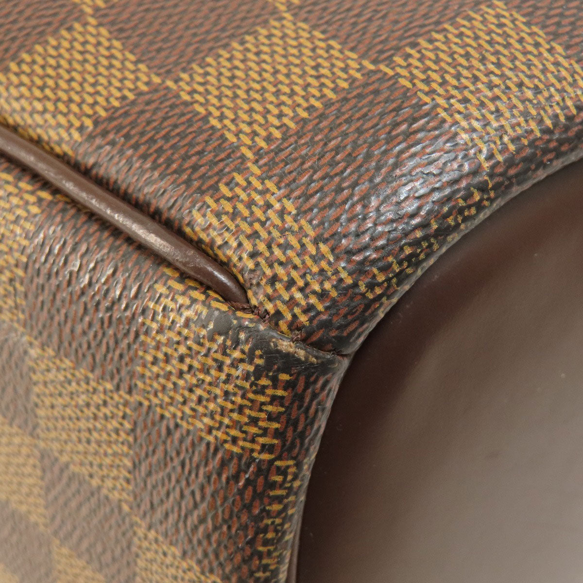 LOUIS VUITTON Handbag N51282 Damier canvas Brown Saria Horizontal Damier Ebene Women Used Authentic