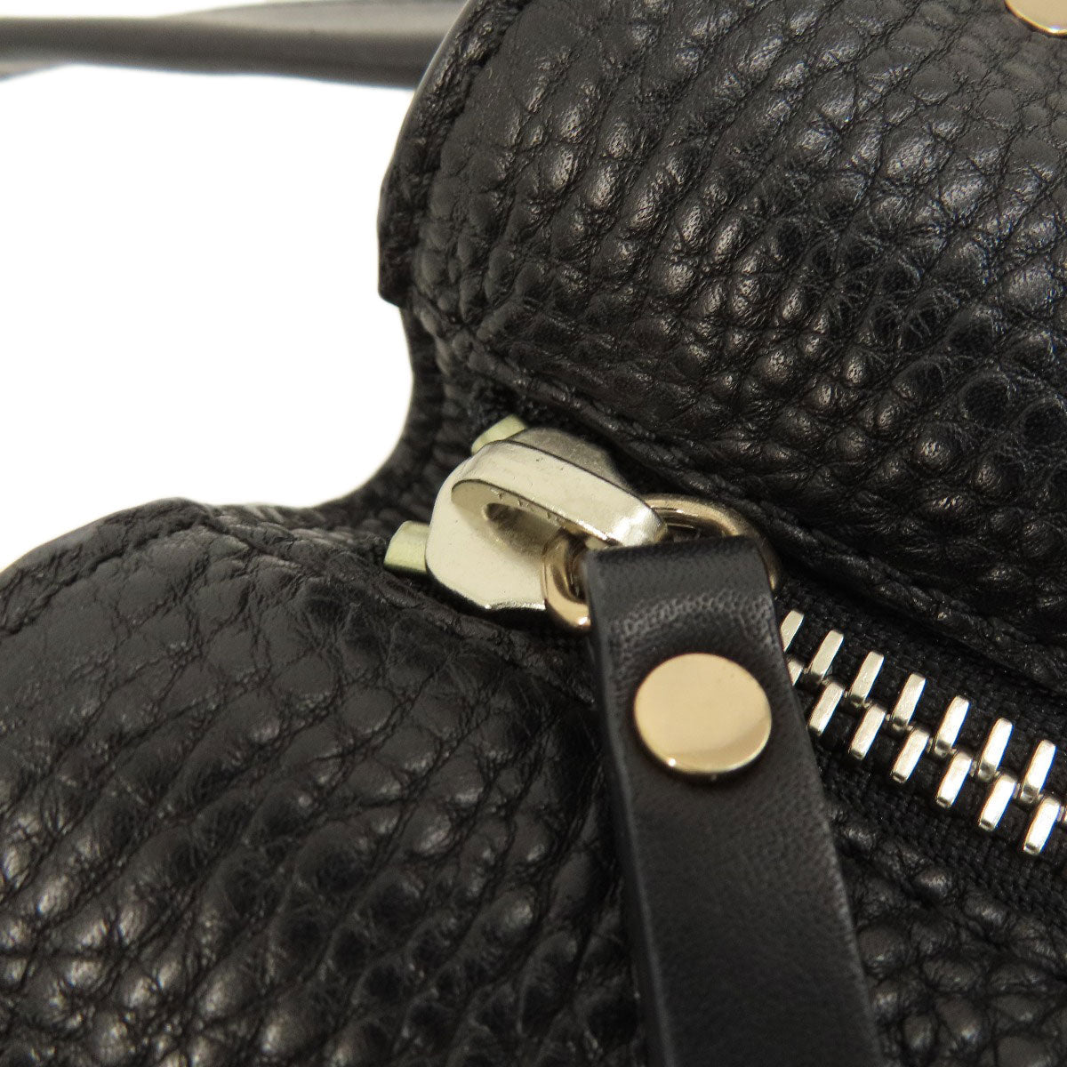 BURBERRY Tote Bag leather black logo Women Used Authentic