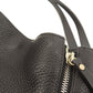 BURBERRY Tote Bag leather black logo Women Used Authentic