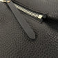 BURBERRY Tote Bag leather black logo Women Used Authentic