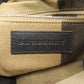 BURBERRY Tote Bag leather black logo Women Used Authentic