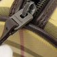 BURBERRY Handbag canvas beige Nova Check Women Used Authentic