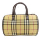 BURBERRY Handbag canvas beige Nova Check Women Used Authentic