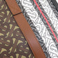 BURBERRY Tote Bag PVC, Leather Brown B logo Women Used Authentic