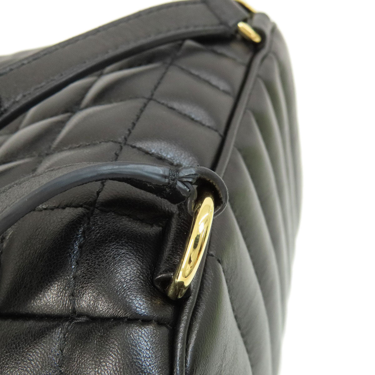 BURBERRY Backpack Calfskin black roller Women Used Authentic