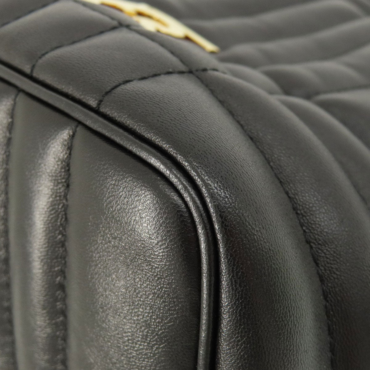 BURBERRY Backpack Calfskin black roller Women Used Authentic