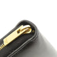 CELINE Long Wallet Purse Calfskin black Logo motif Women Used Authentic