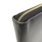 CELINE Long Wallet Purse Calfskin black Logo motif Women Used Authentic