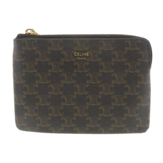 CELINE Coin case PVC Brown Macadam Women(Unisex) Used Authentic