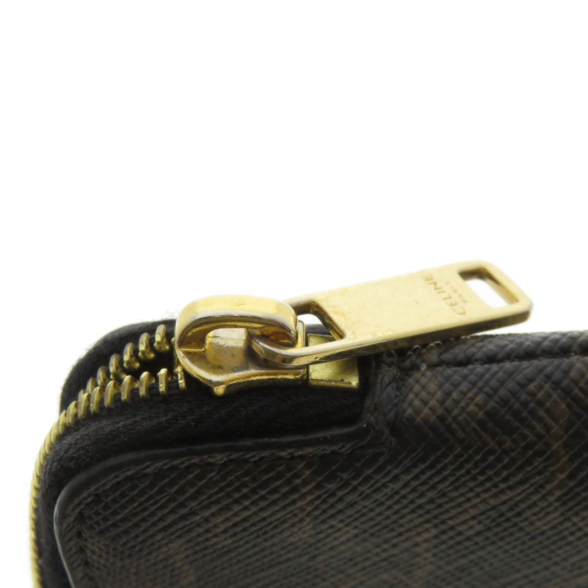 CELINE Coin case PVC Brown Macadam Women(Unisex) Used Authentic