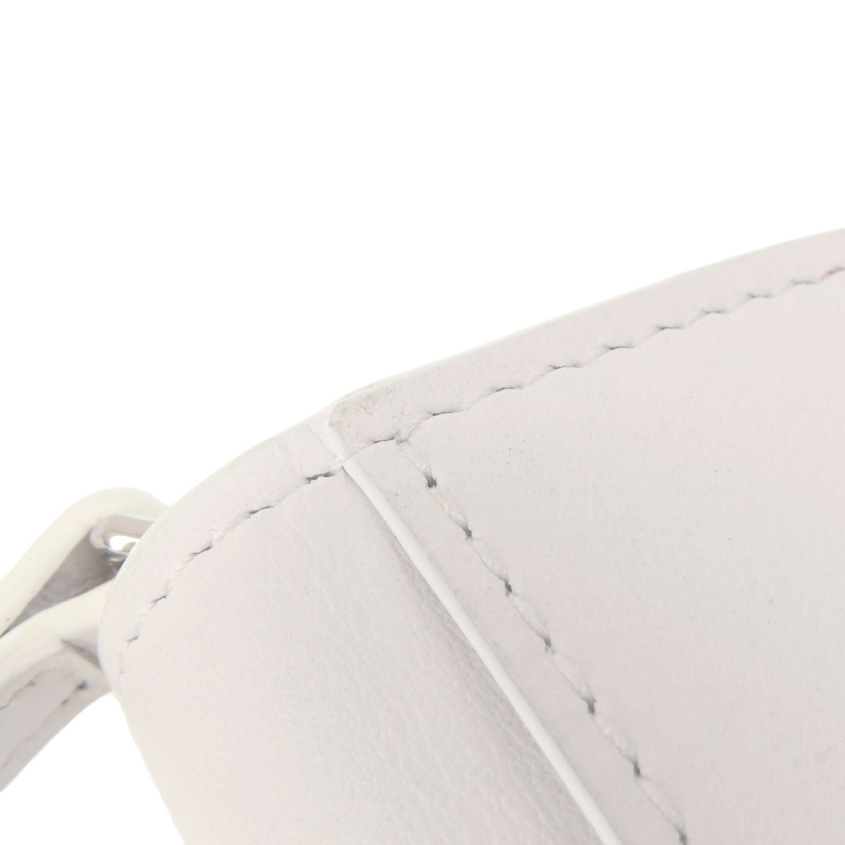 BURBERRY Shoulder Bag leather white Mini pochette Women Used Authentic