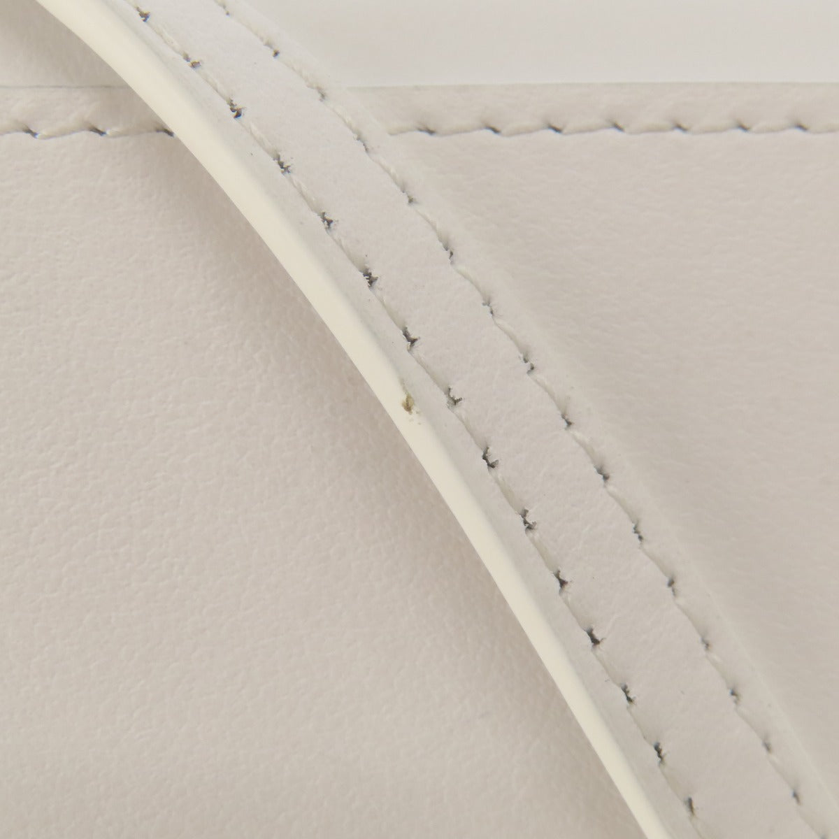 BURBERRY Shoulder Bag leather white Mini pochette Women Used Authentic