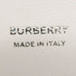 BURBERRY Shoulder Bag leather white Mini pochette Women Used Authentic