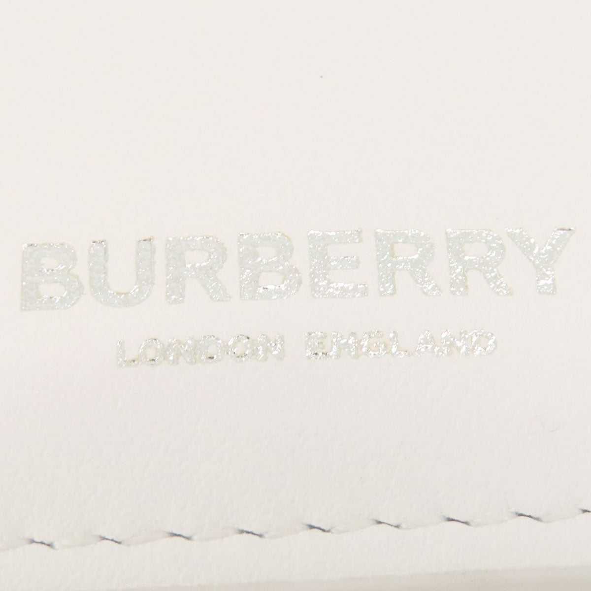 BURBERRY Shoulder Bag leather white Mini pochette Women Used Authentic