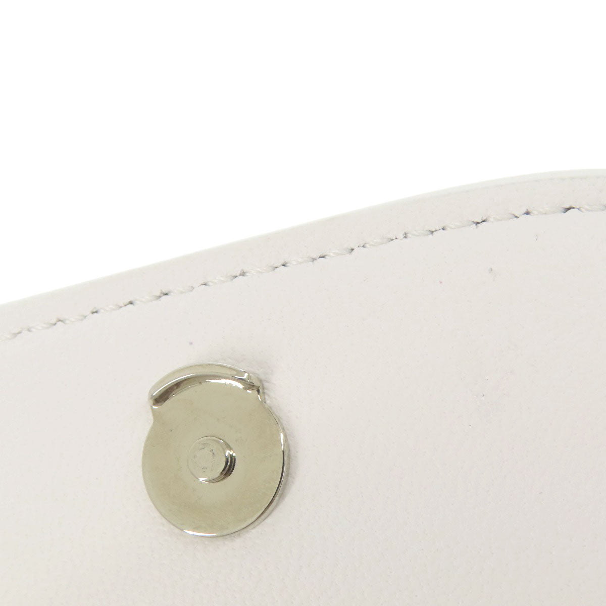 BURBERRY Shoulder Bag leather white Mini pochette Women Used Authentic