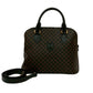 CELINE Shoulder Bag Leather, PVC black Macadam Blason logo Pattern Women Used Authentic