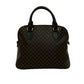CELINE Shoulder Bag Leather, PVC black Macadam Blason logo Pattern Women Used Authentic