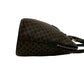 CELINE Shoulder Bag Leather, PVC black Macadam Blason logo Pattern Women Used Authentic