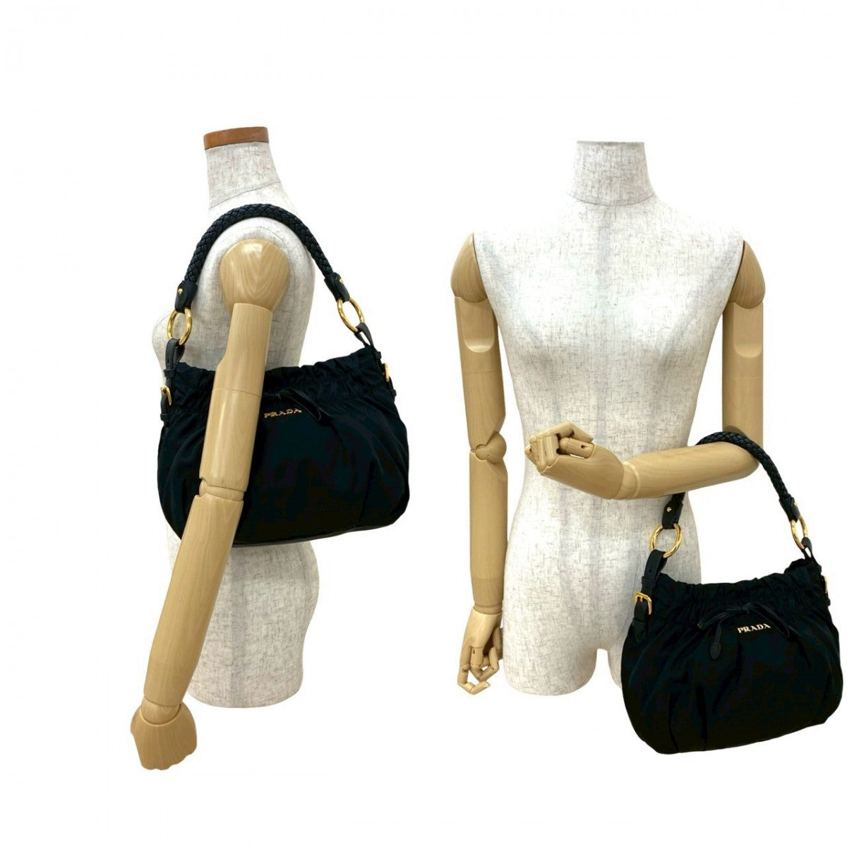 PRADA Shoulder Bag leather black