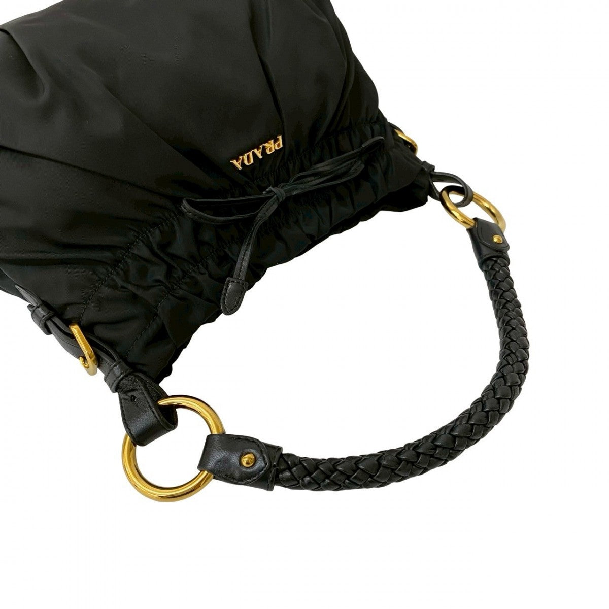 PRADA Shoulder Bag leather black