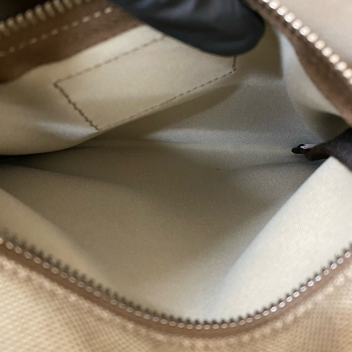 PRADA Shoulder Bag canvas beige