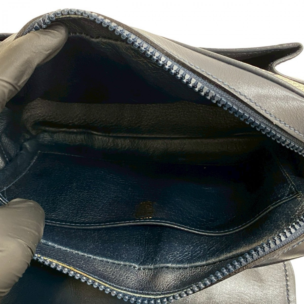 GUCCI Shoulder Bag leather Navy
