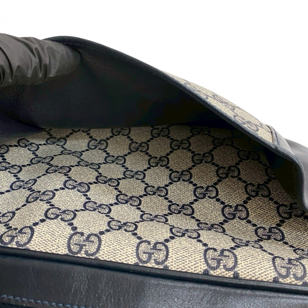 GUCCI Shoulder Bag leather Navy