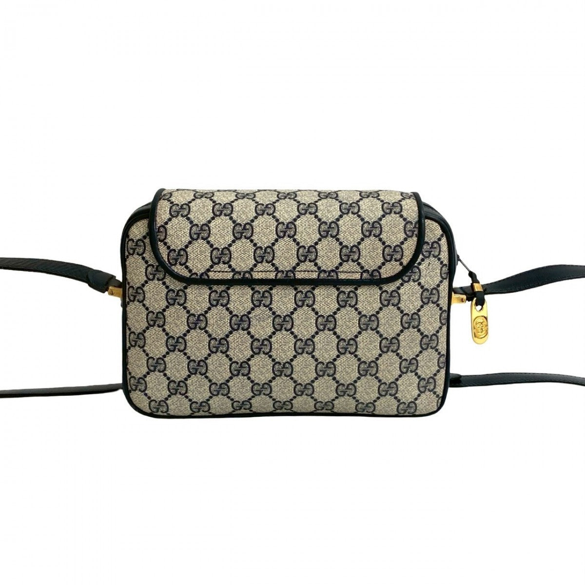 GUCCI Shoulder Bag leather Navy