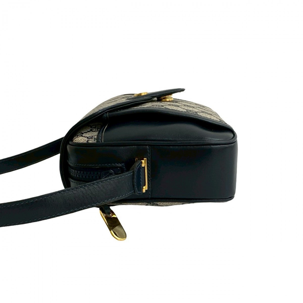 GUCCI Shoulder Bag leather Navy