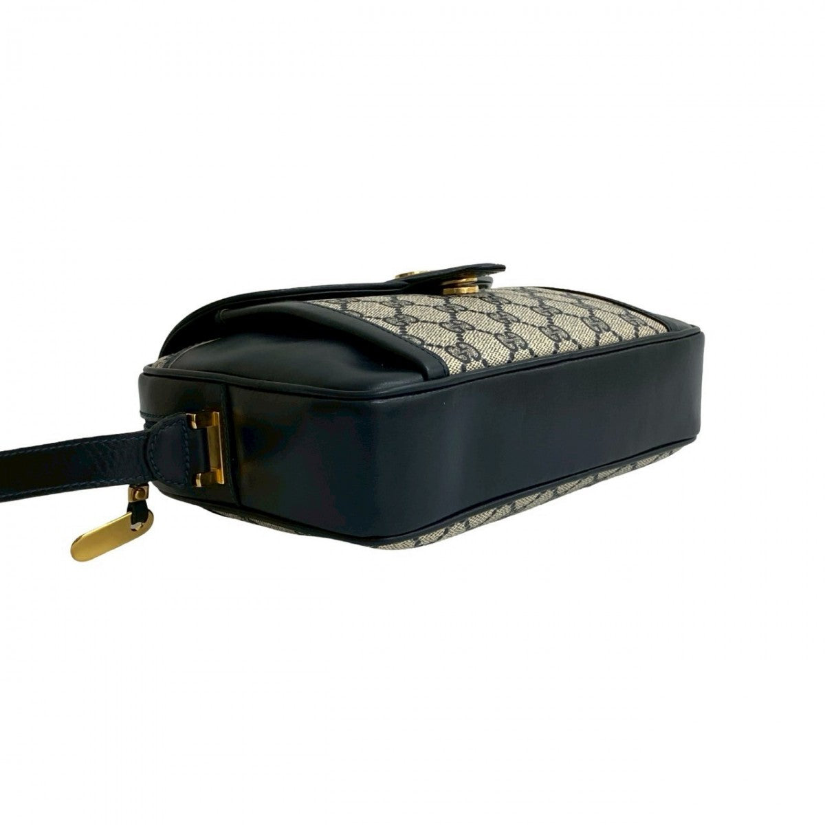 GUCCI Shoulder Bag leather Navy