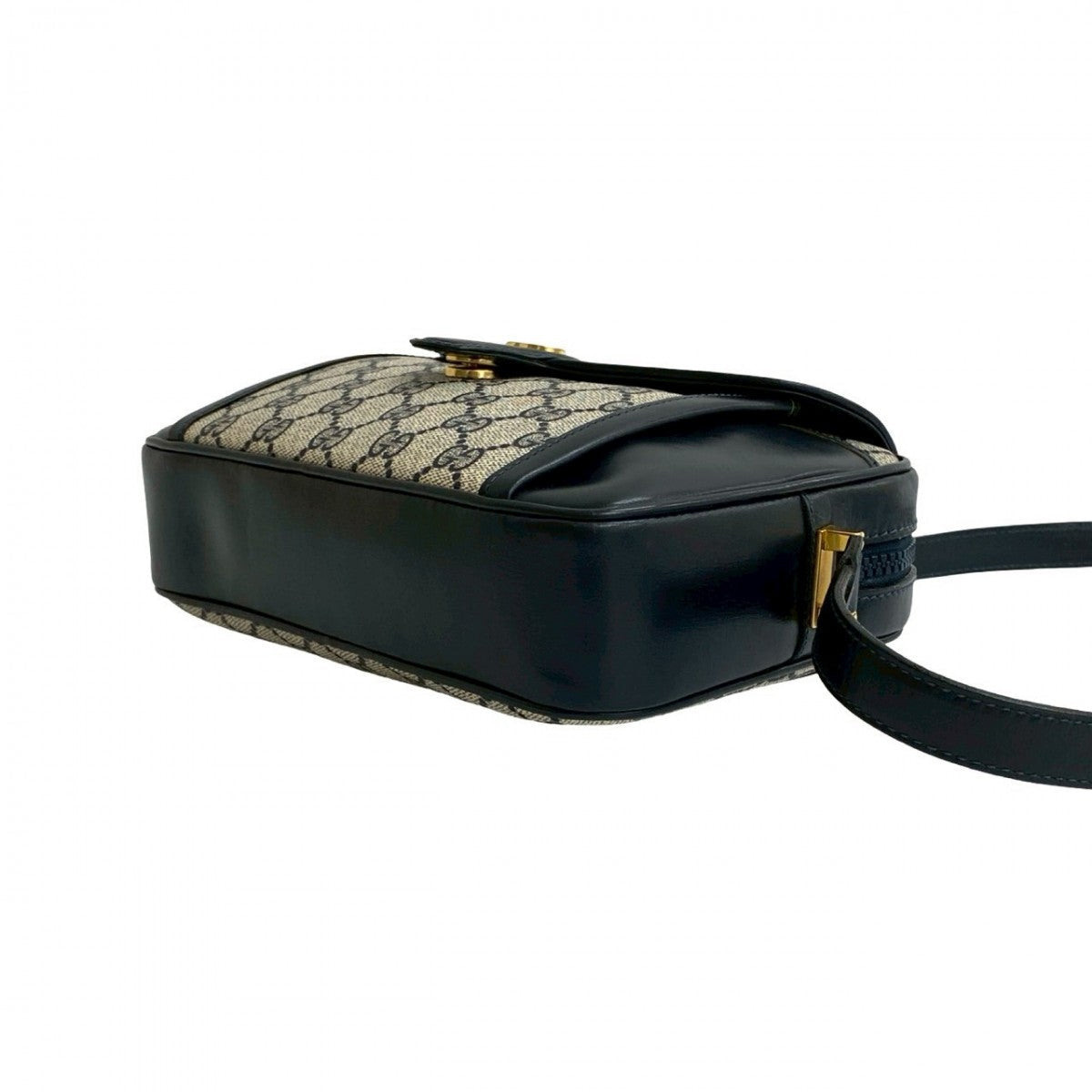 GUCCI Shoulder Bag leather Navy