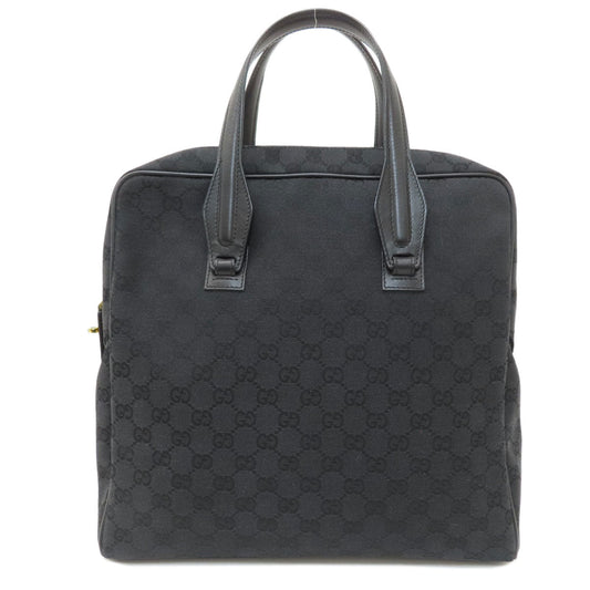 GUCCI Tote Bag 90677 canvas black GG pattern mens(Unisex) Used Authentic