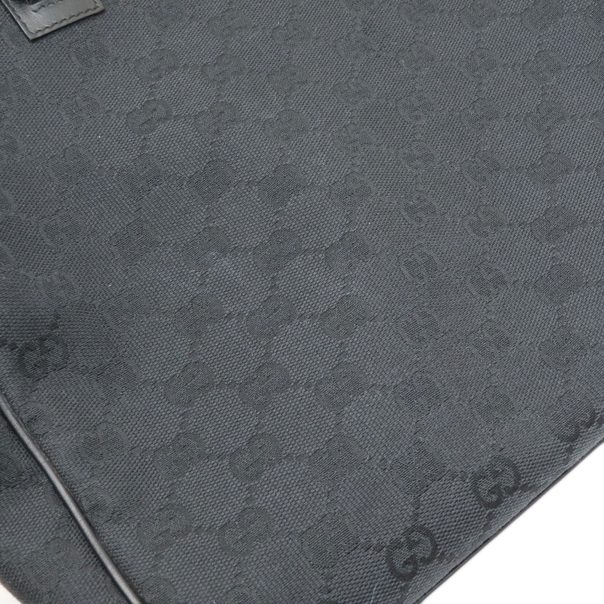 GUCCI Tote Bag 90677 canvas black GG pattern mens(Unisex) Used Authentic
