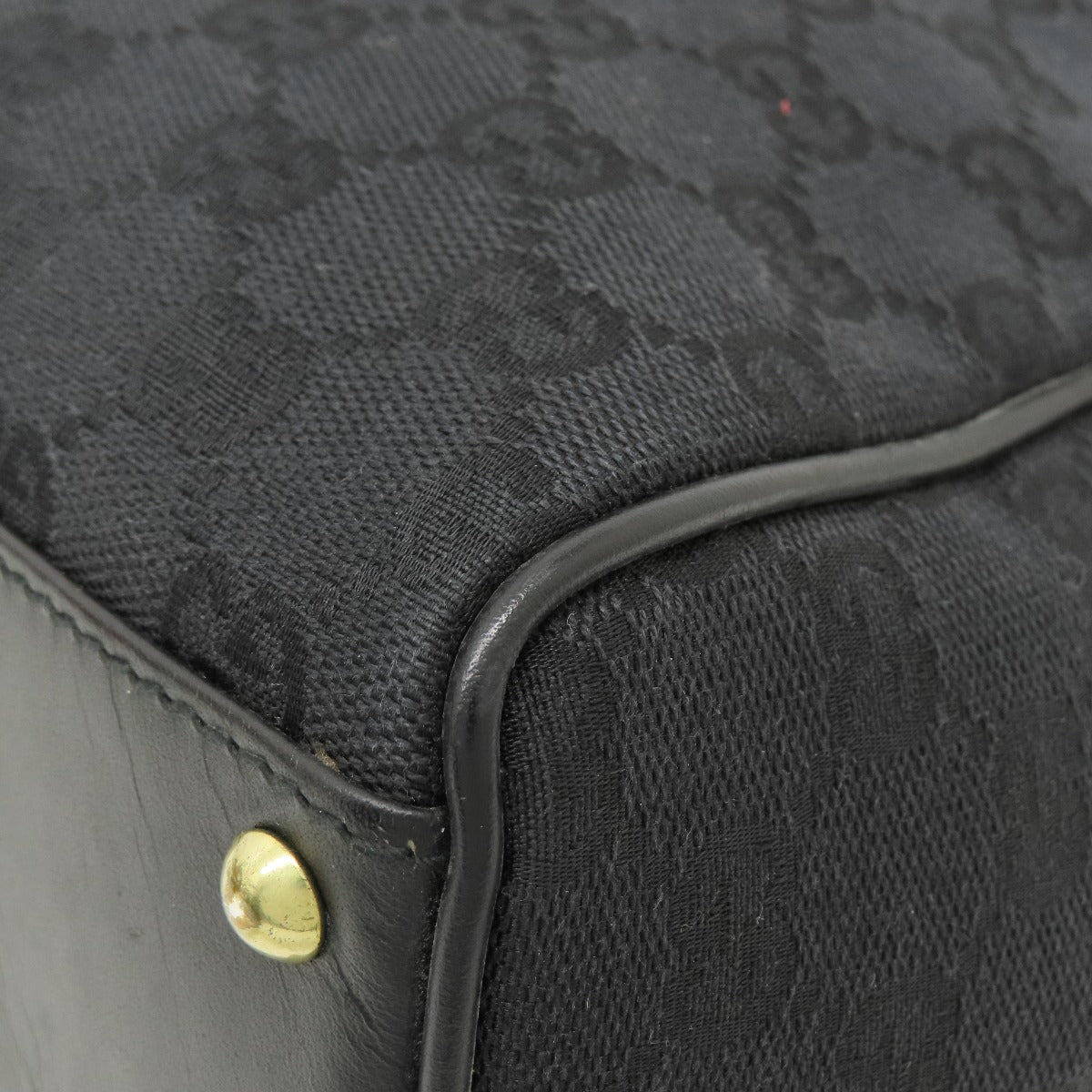 GUCCI Tote Bag 90677 canvas black GG pattern mens(Unisex) Used Authentic