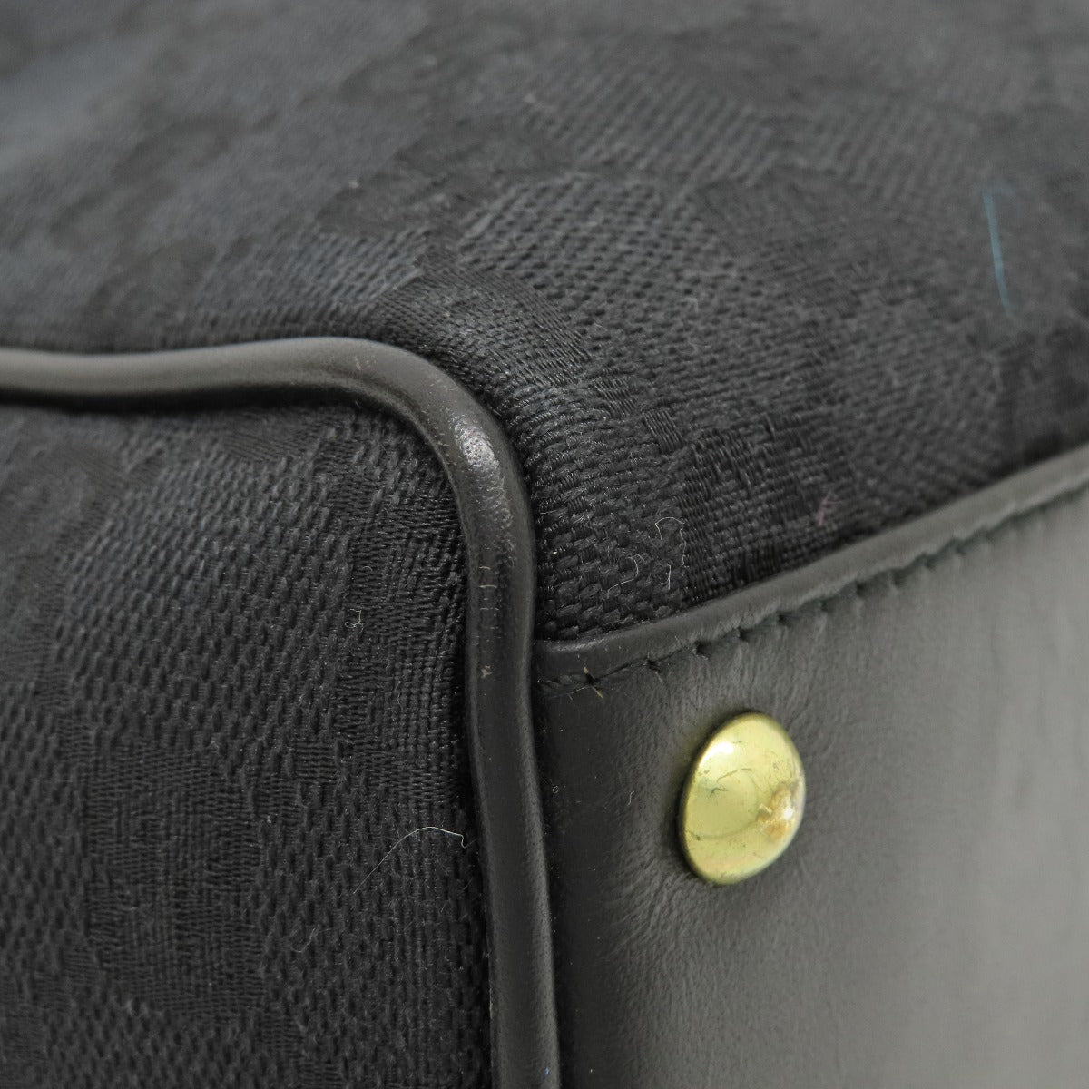 GUCCI Tote Bag 90677 canvas black GG pattern mens(Unisex) Used Authentic