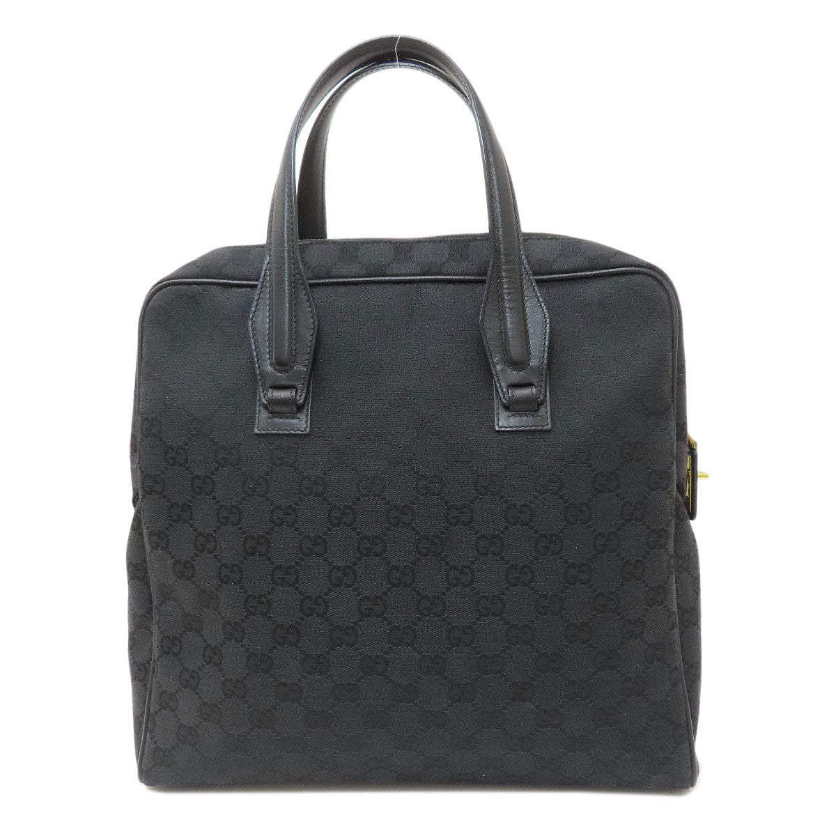 GUCCI Tote Bag 90677 canvas black GG pattern mens(Unisex) Used Authentic