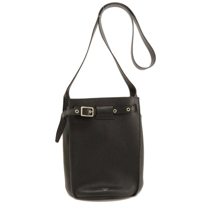 CELINE Shoulder Bag Calfskin black Big Bag Bucket Women Used Authentic