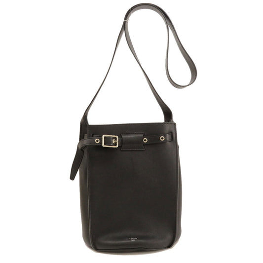 CELINE Shoulder Bag Calfskin black Big Bag Bucket Women Used Authentic