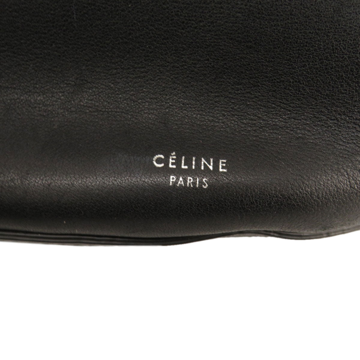CELINE Shoulder Bag Calfskin black Big Bag Bucket Women Used Authentic