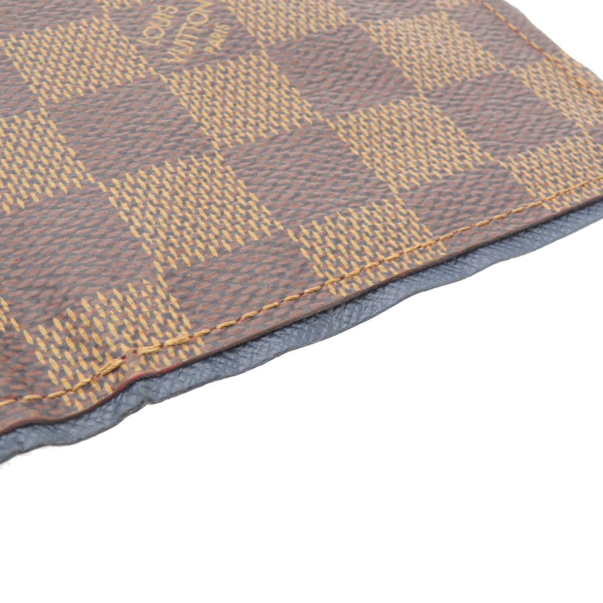 LOUIS VUITTON Long Wallet Purse N63153 Damier canvas Brown Portefeuille Brazza Former Women Used Authentic